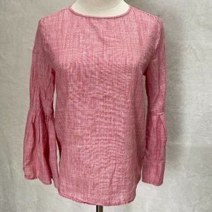 Beach Lunch Lounge Cotton Bell Sleeve Top XS